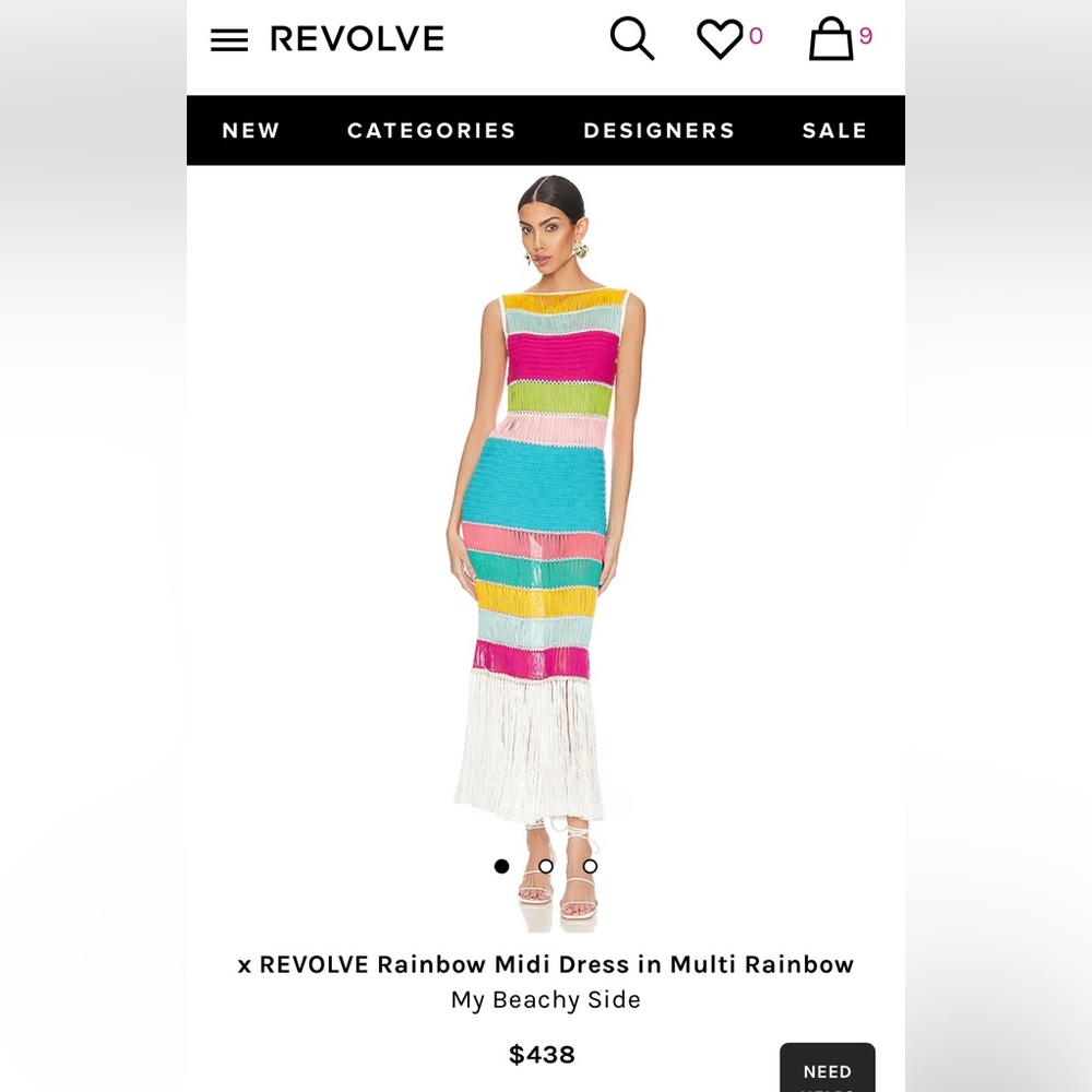 Crocheted multicolored summer dress